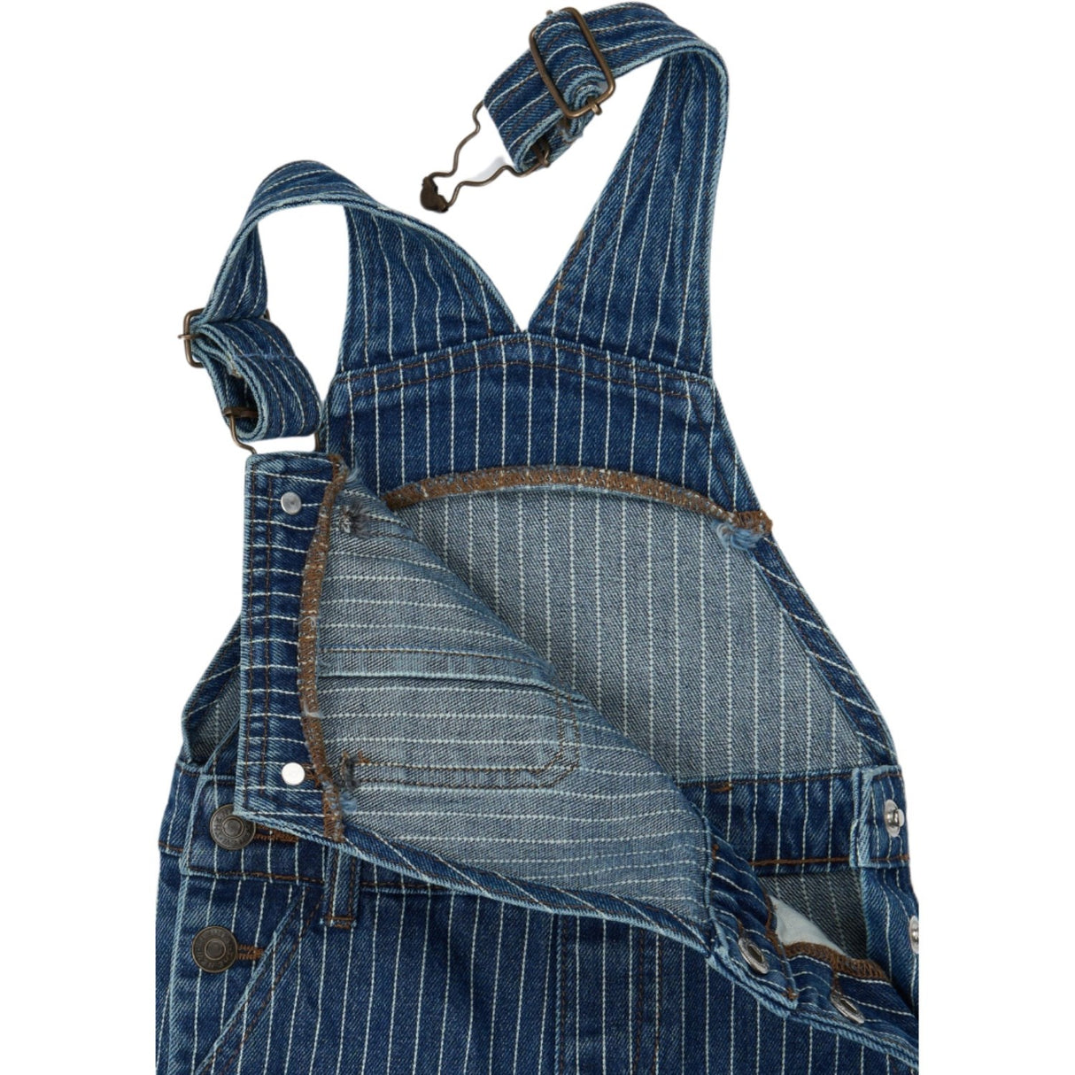 THE NEW Siblings Medium Blue Denim AOP Tnstvilfredo Denim Dungarees