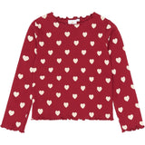 The New Rio Red AOP Tn Tnholiday Red Heart Rib Night Set