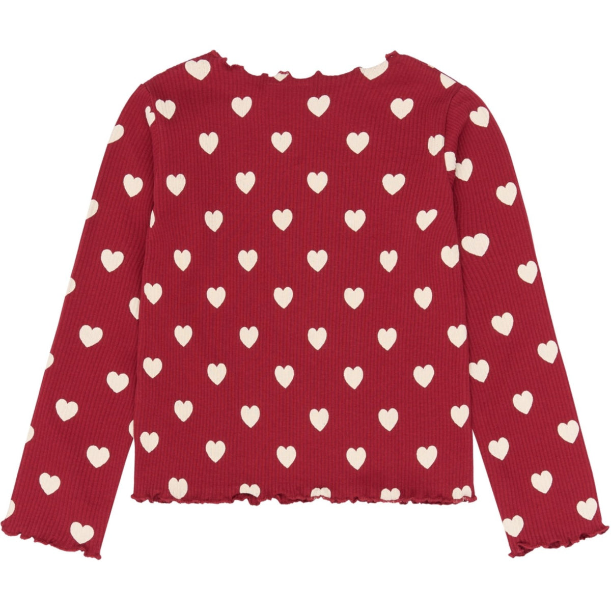 The New Rio Red AOP Tn Tnholiday Red Heart Rib Night Set