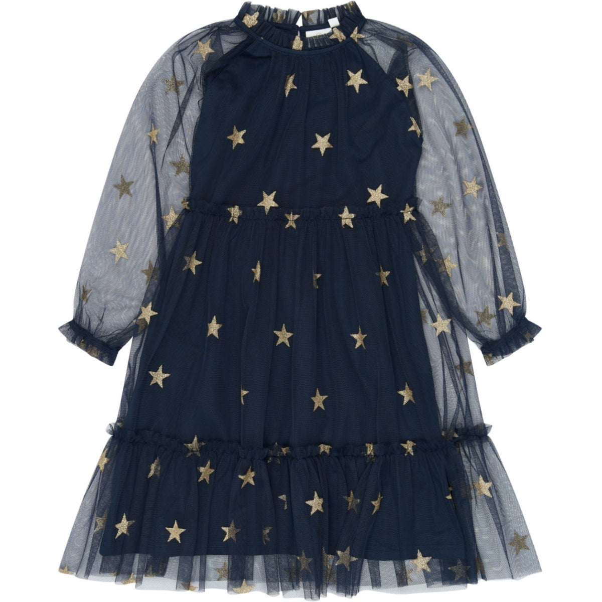 The New Navy Blazer AOP Tnyudelle Mesh L_S Dress