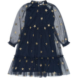 The New Navy Blazer AOP Tnyudelle Mesh L_S Dress