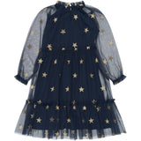 The New Navy Blazer AOP Tnyudelle Mesh L_S Dress