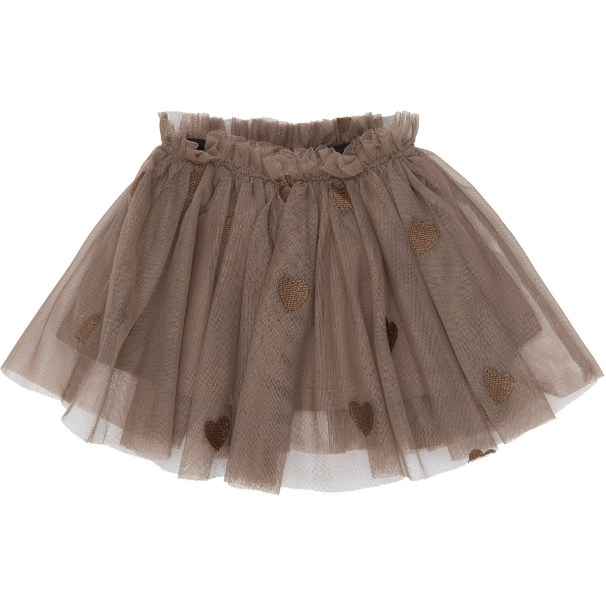 THE NEW Siblings Taupe Gray Emb Tn Tnsbynalla Mesh Skirt