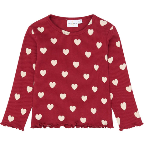 THE NEW Siblings Rio Red AOP Tn Tnstholiday Red Heart Rib Night Set