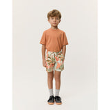 Les Deux Kids Raw Sienna Orange Palm AOP Shorts KIDS