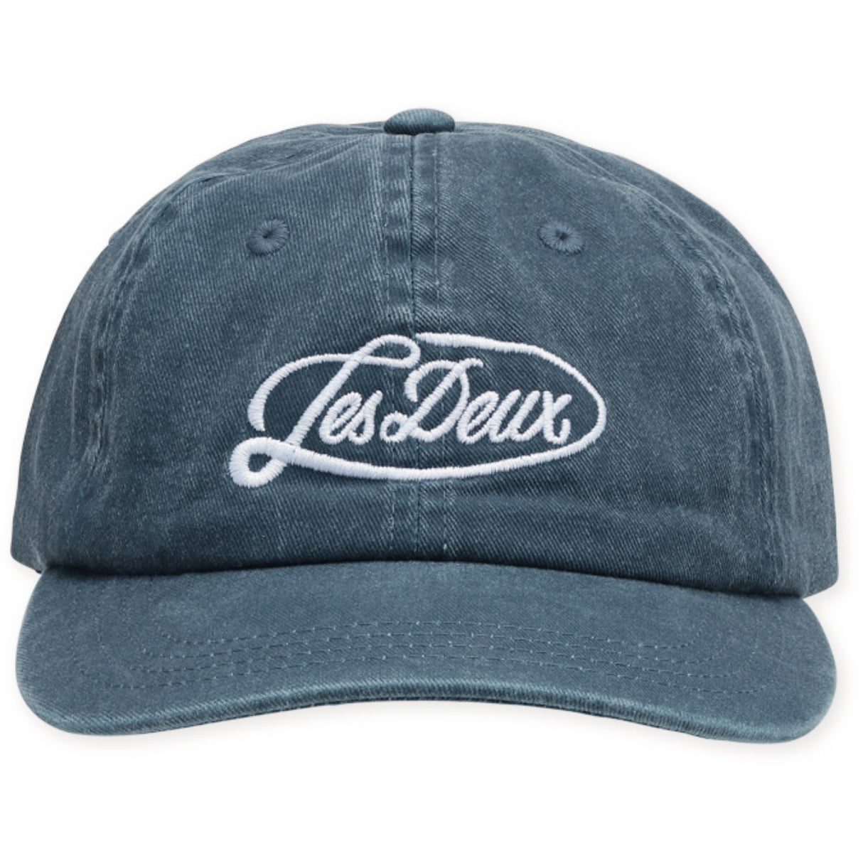 Les Deux Kids Dark Denim Blue Logo Dad Cap KIDS