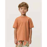 Les Deux Kids Raw Sienna Orange Core Contrast T-Shirt KIDS