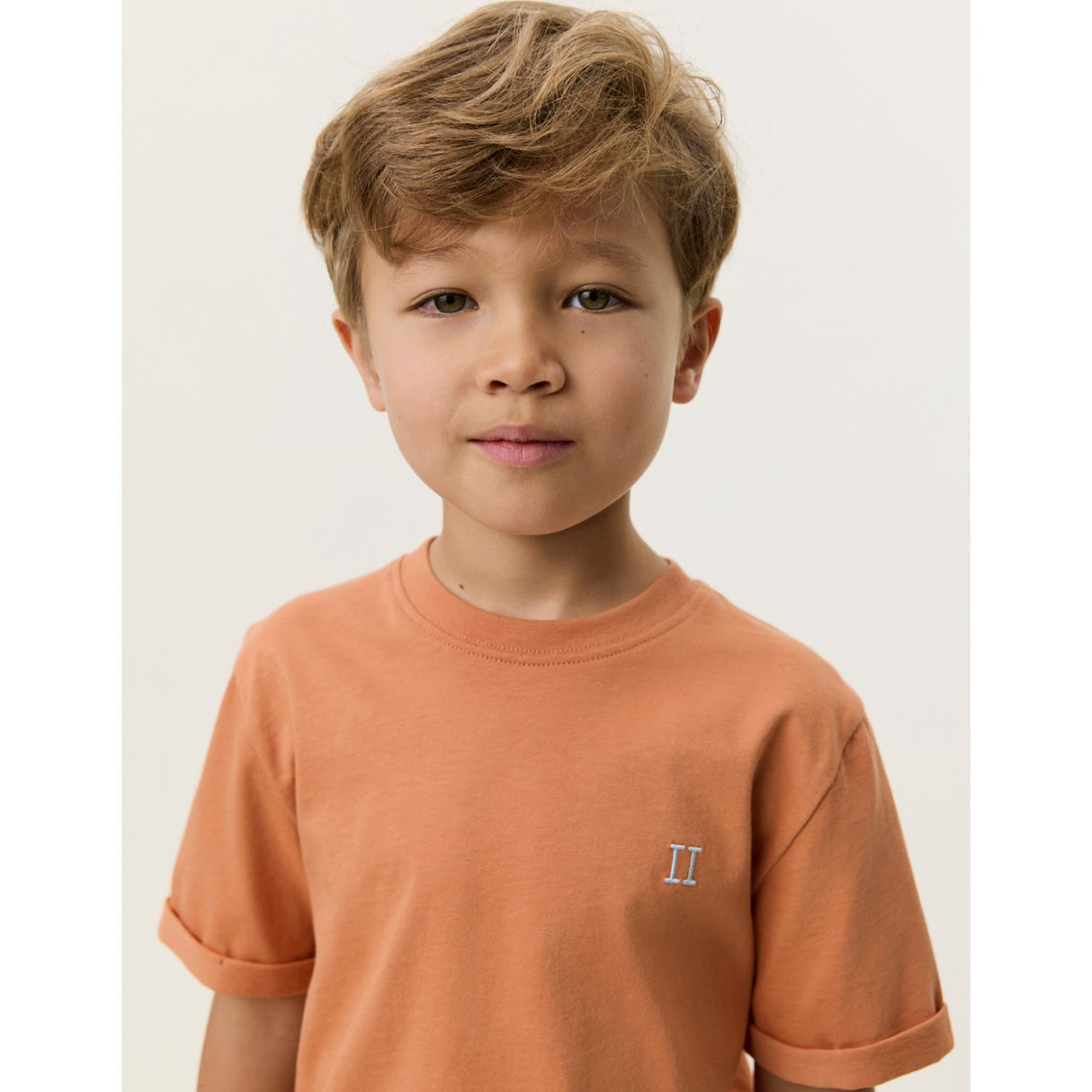Les Deux Kids Raw Sienna Orange Core Contrast T-Shirt KIDS