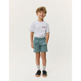 Les Deux Kids Tea Green Shiny Crisp Track Shorts KIDS