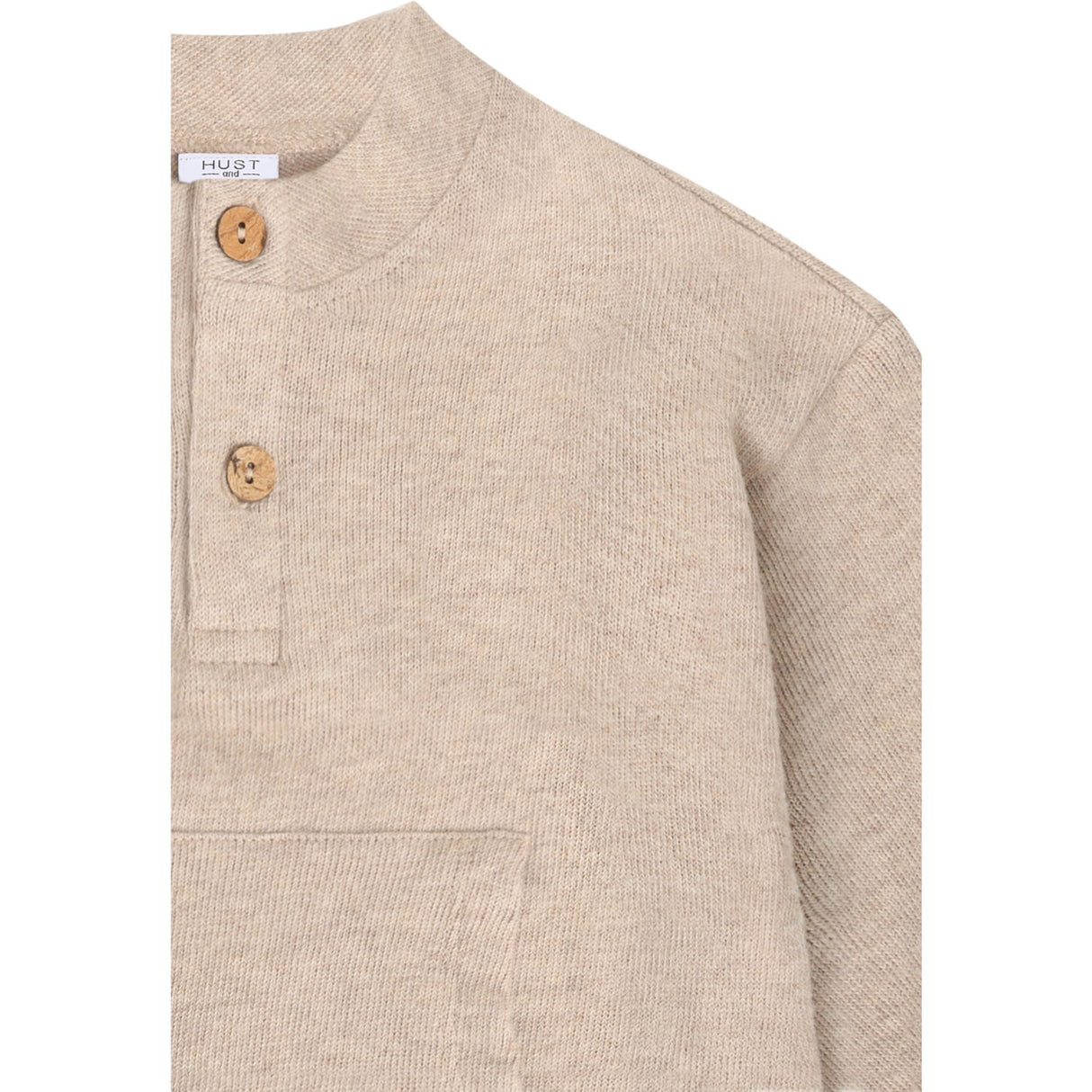 Hust & Claire Beige Melange Sigurt Fine Knit