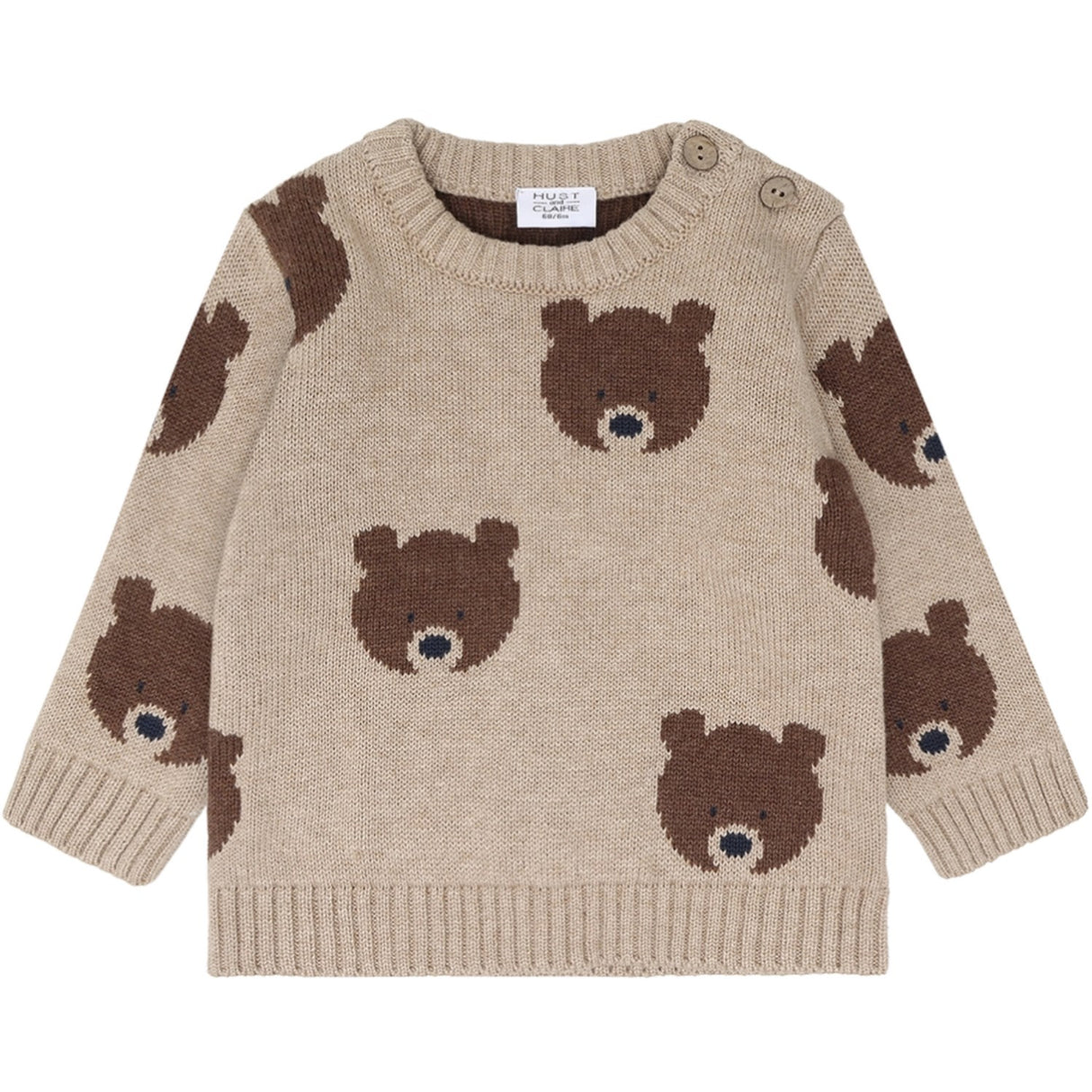 Hust & Claire Beige Melange Pilou Bear