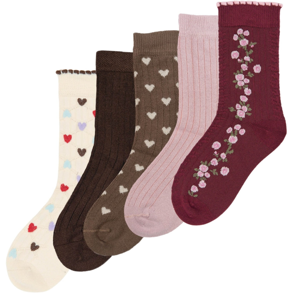 minipop® Coffee Brown Mena Bamboo Socks 5-Pack