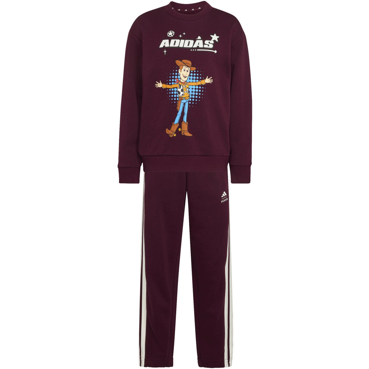 adidas Originals Maroon Off White Lk Dy Ts T Jog Sweat Set