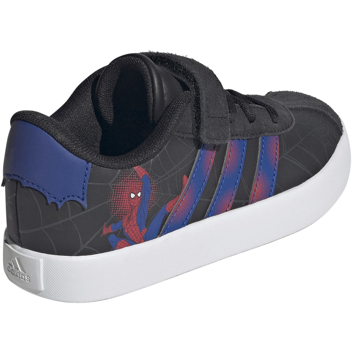 adidas Originals Core Black Team Royal Blue Violet Vl Court Spider-Man El C Sneakers