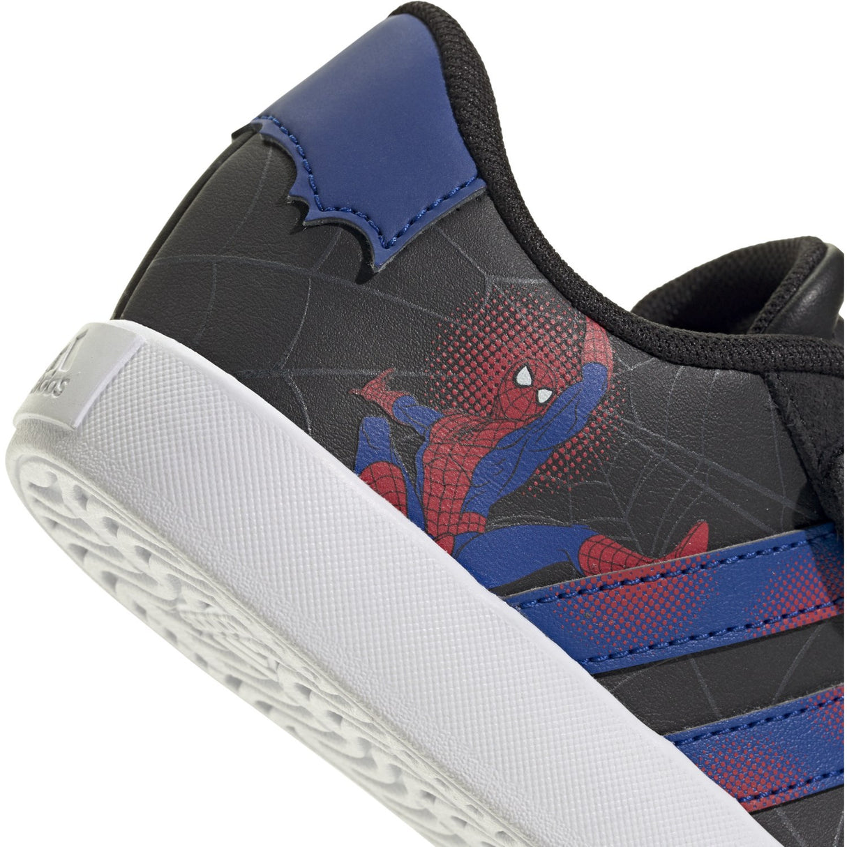 adidas Originals Core Black Team Royal Blue Violet Vl Court Spider-Man El C Sneakers