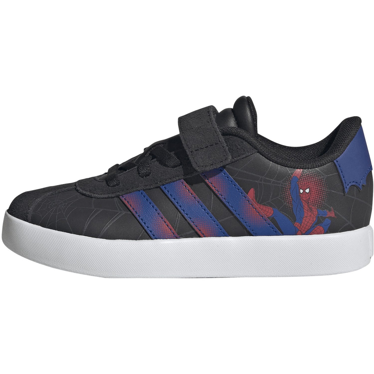 adidas Originals Core Black Team Royal Blue Violet Vl Court Spider-Man El C Sneakers