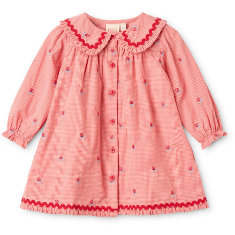 Flöss Pink Rose Gingham Sonja Dress
