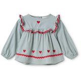 Flöss Light Blue Gingham Ellis Blouse