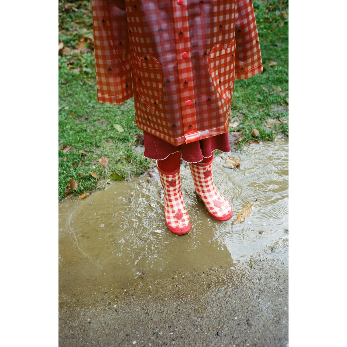 Flöss Berry Gingham Iris Raincoat