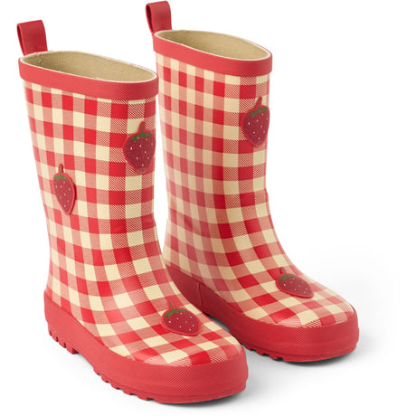 Flöss Berry Gingham Misty Rain Boots