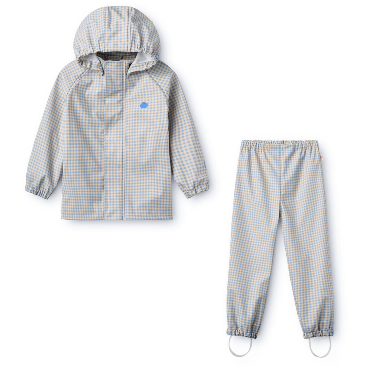 Flöss Light Blue Gingham Dew Rainwear Set