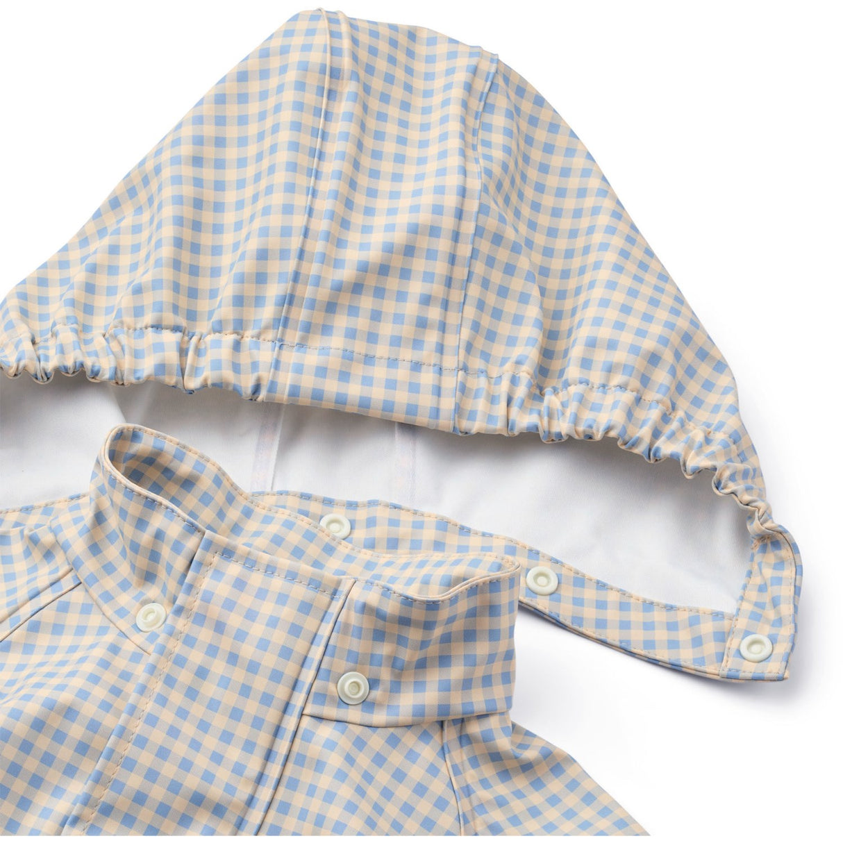 Flöss Light Blue Gingham Dew Rainwear Set