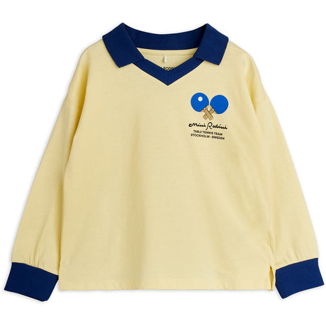 Mini Rodini Yellow Table Tennis Sp Collar Ls Top