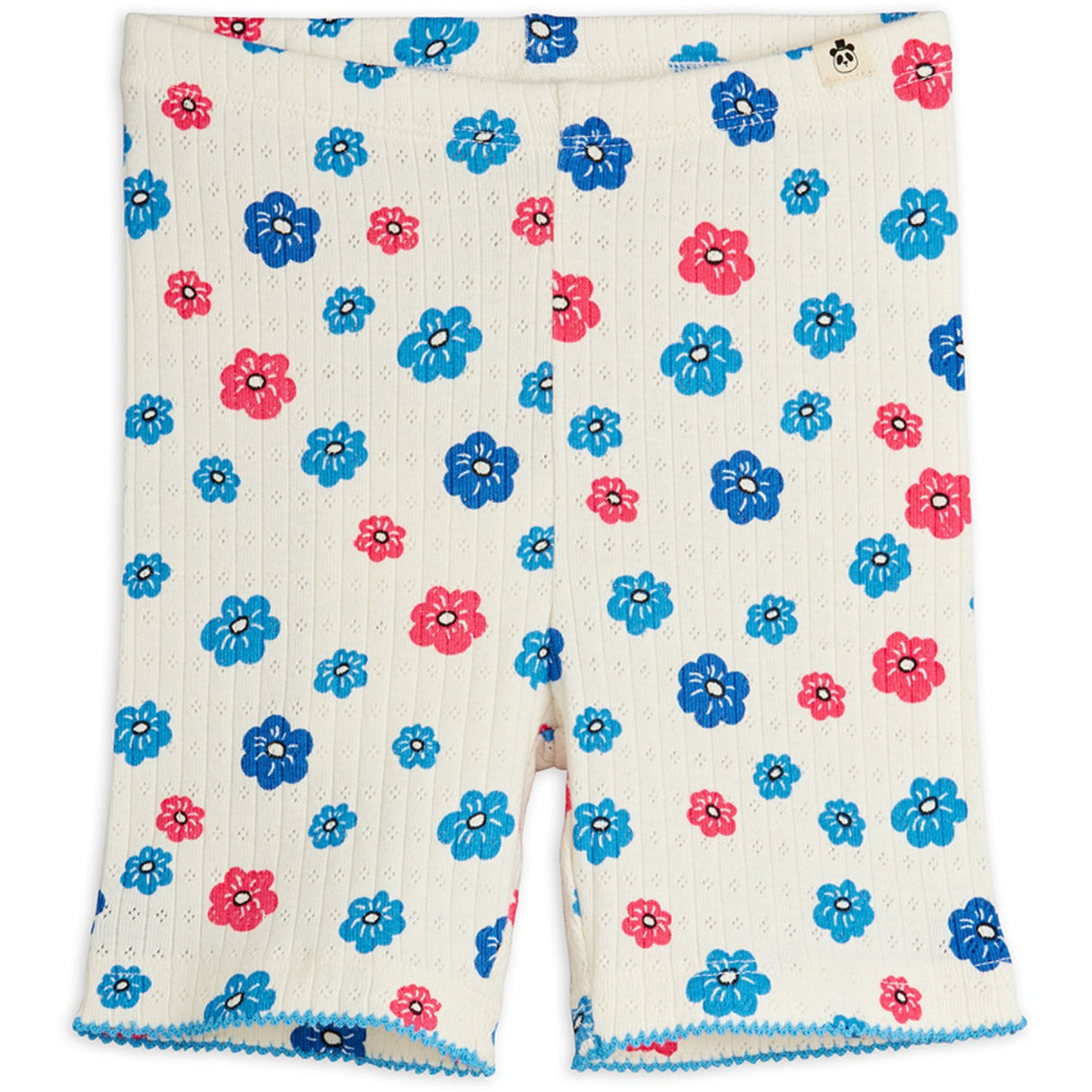 Mini Rodini Multi Flowers Aop Picot Edge Pointelle Bike Shorts