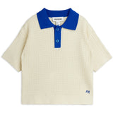 Mini Rodini Off-White Cable Knit Polo Shirt