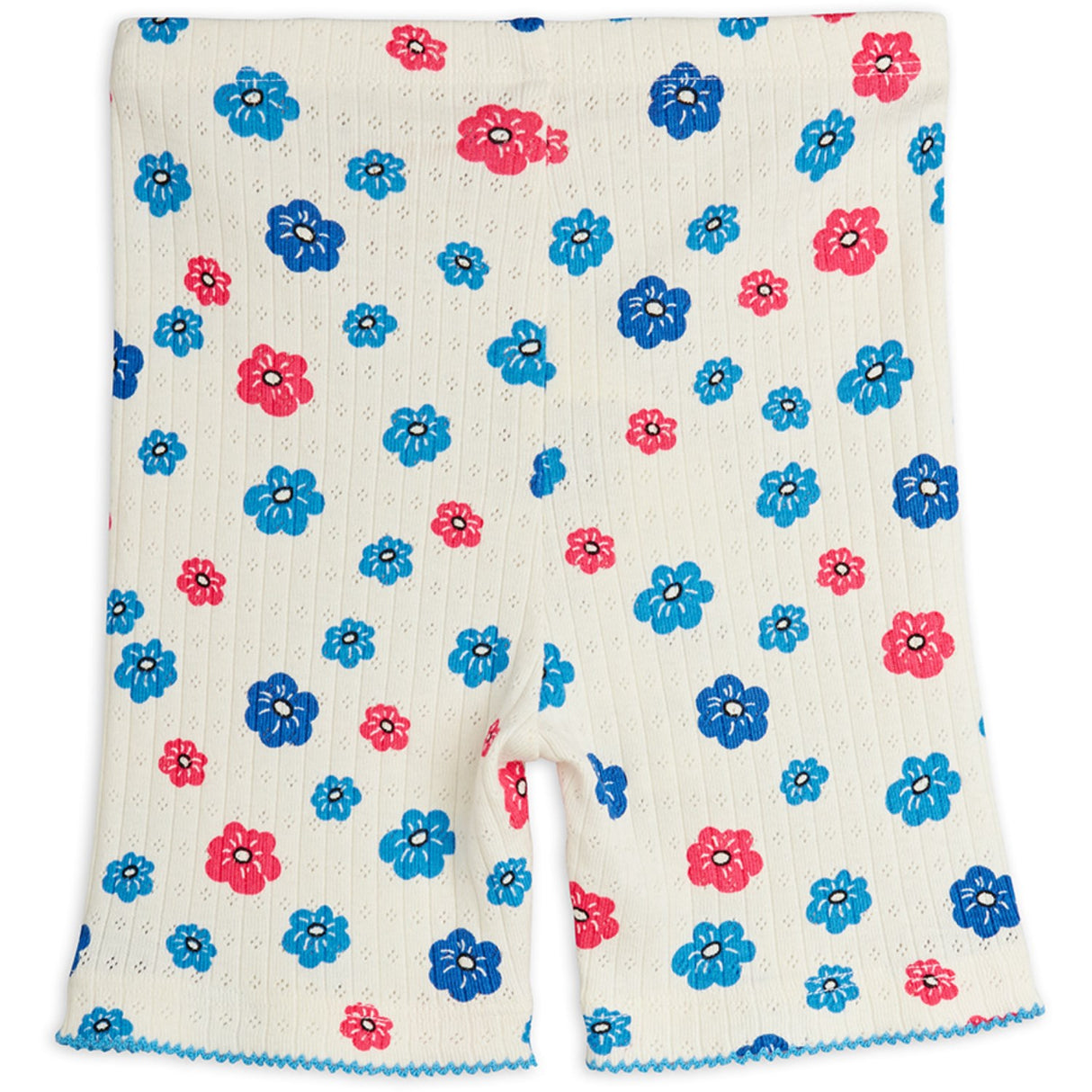 Mini Rodini Multi Flowers Aop Picot Edge Pointelle Bike Shorts