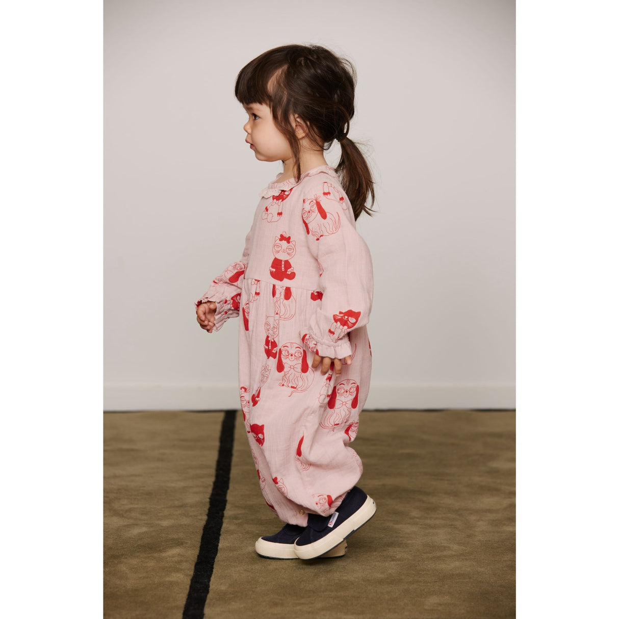 Mini Rodini Pink Minibabies Aop Woven Jumpsuit
