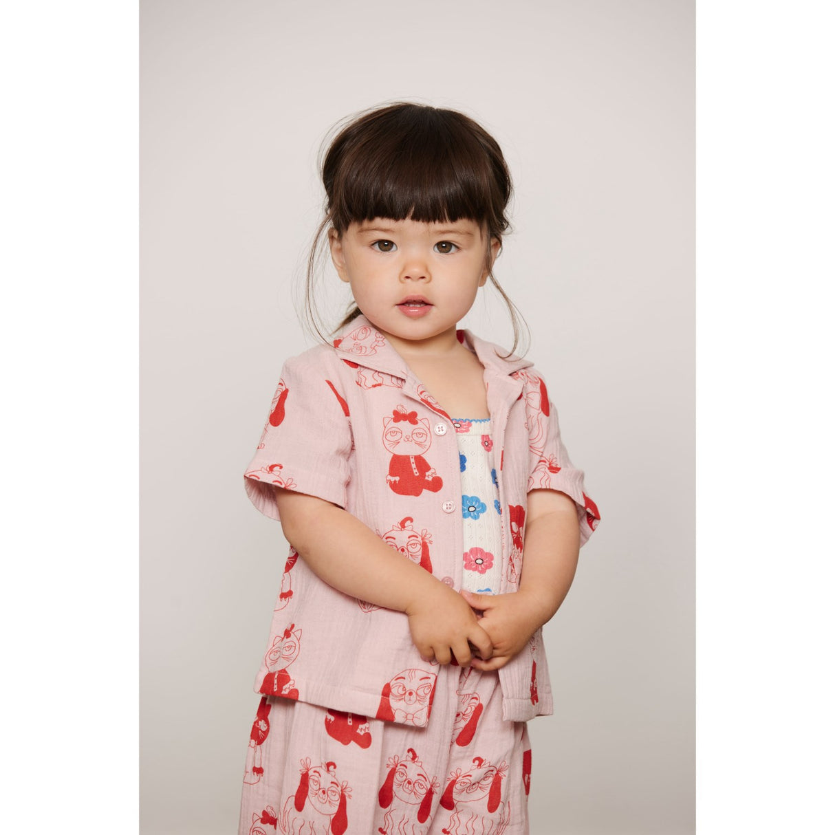 Mini Rodini Pink Minibabies Aop Baby Set