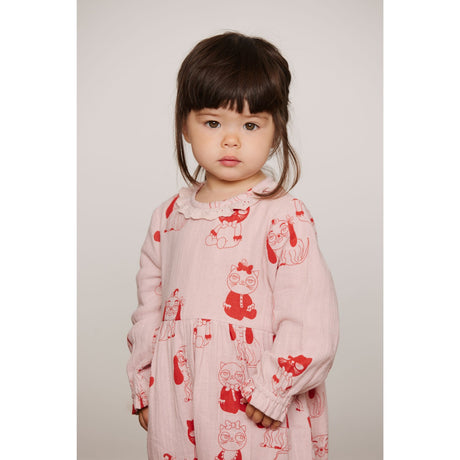 Mini Rodini Pink Minibabies Aop Woven Jumpsuit