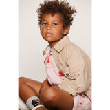 Mini Rodini Brown Poplin Yd Ls Shirt