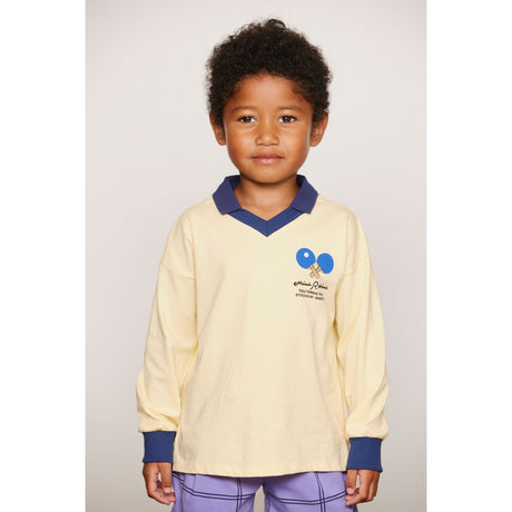 Mini Rodini Yellow Table Tennis Sp Collar Ls Top