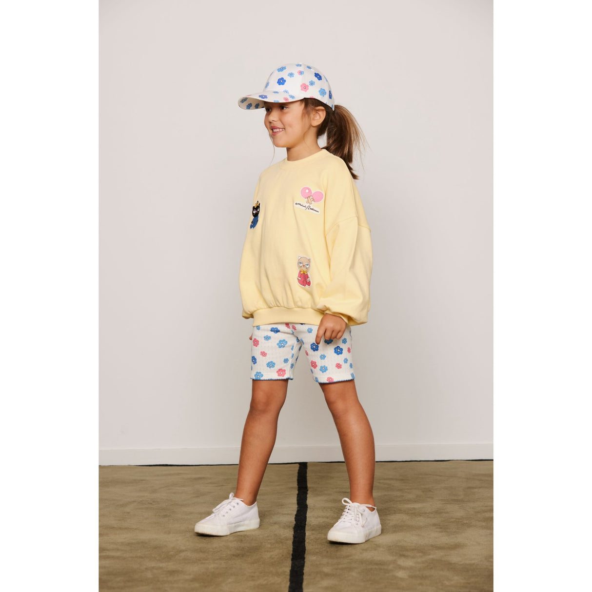 Mini Rodini Multi Flowers Aop Picot Edge Pointelle Bike Shorts