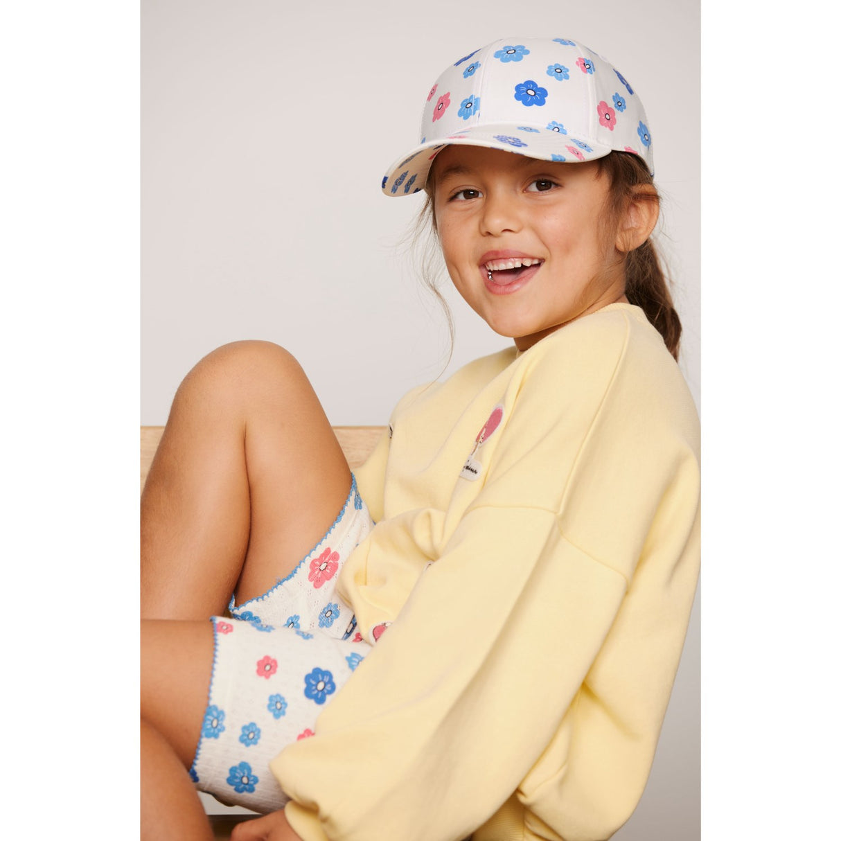 Mini Rodini Multi Flowers Aop Picot Edge Pointelle Bike Shorts