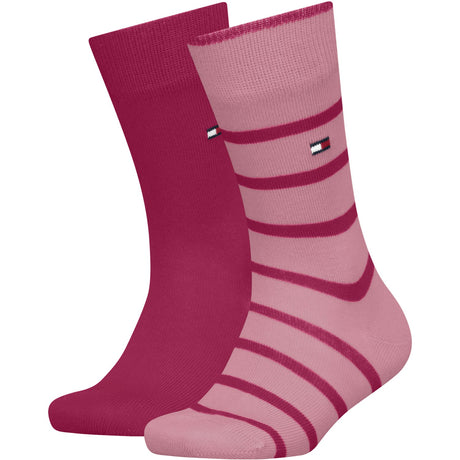 Tommy Hilfiger Pink Kids Socks 2-Pack Breton Stripe