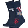 Tommy Hilfiger Navy Kids Socks 2-Pack College Patch