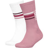 Tommy Hilfiger Pink Kids Socks 2-Pack Sport Stripe Tommy
