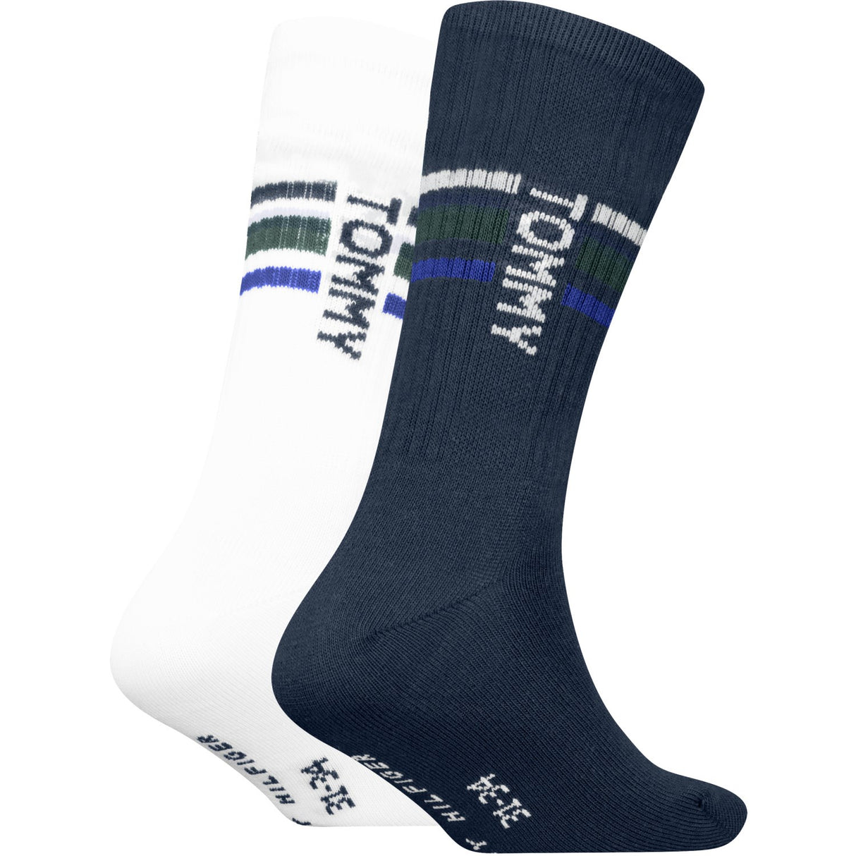 Tommy Hilfiger Navy Kids Socks 2-Pack Sport Stripe Tommy