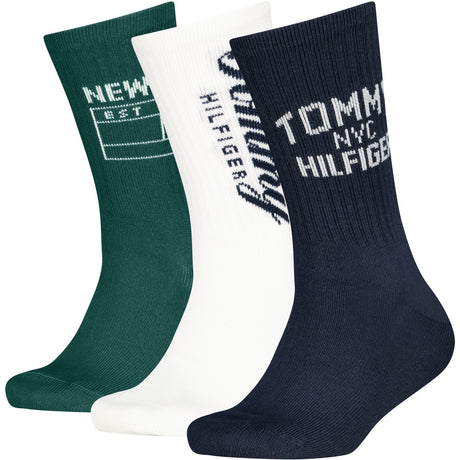 Tommy Hilfiger Navy Kids Socks 3-Pack Ny Sport