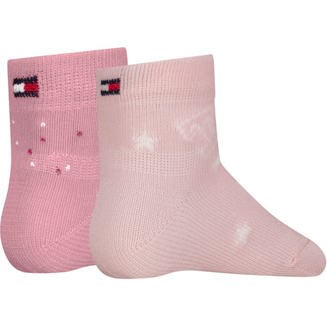 Tommy Hilfiger Light Pink Baby Socks 2-Pack Letters