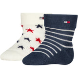 Tommy Hilfiger Tommy Original Baby Socks 2-Pack Fold Over Abs