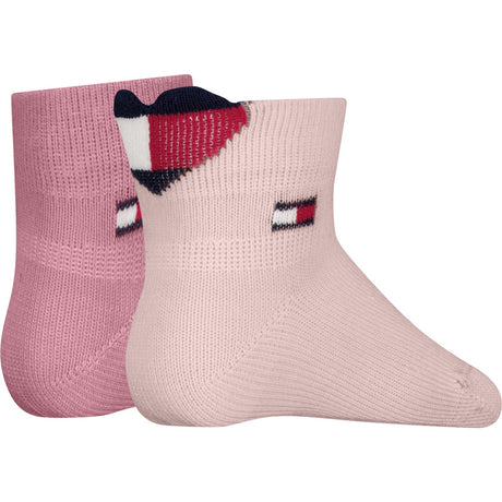 Tommy Hilfiger Light Pink Baby Socks 2-Pack Heart