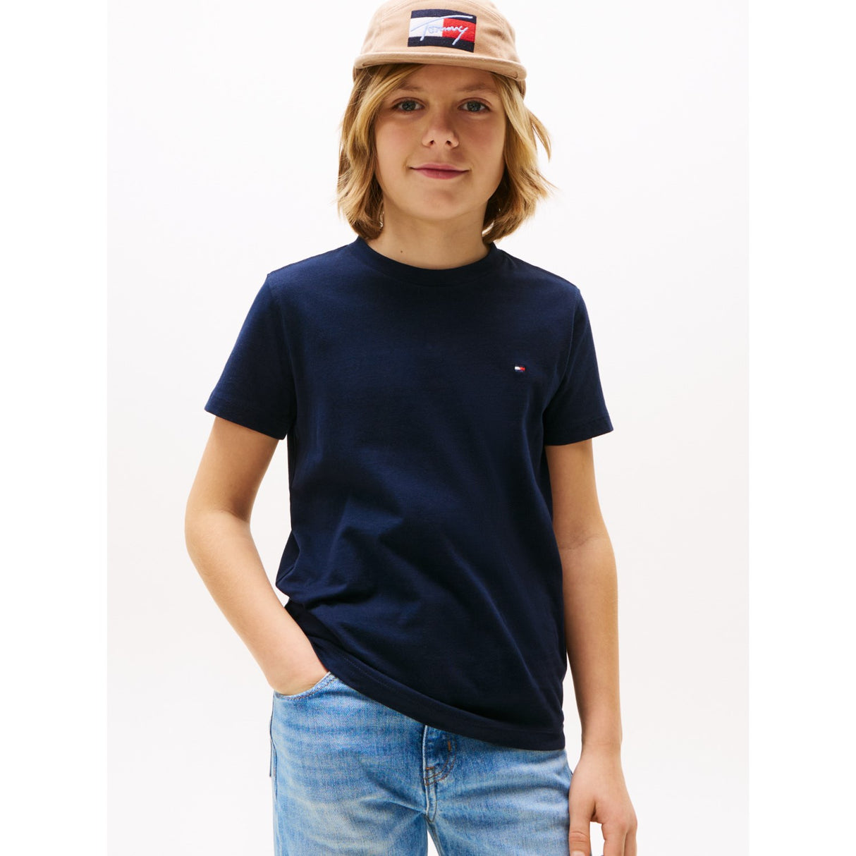 Tommy Hilfiger Dark Night Navy Essential Cotton Reg Fit Tee Ss