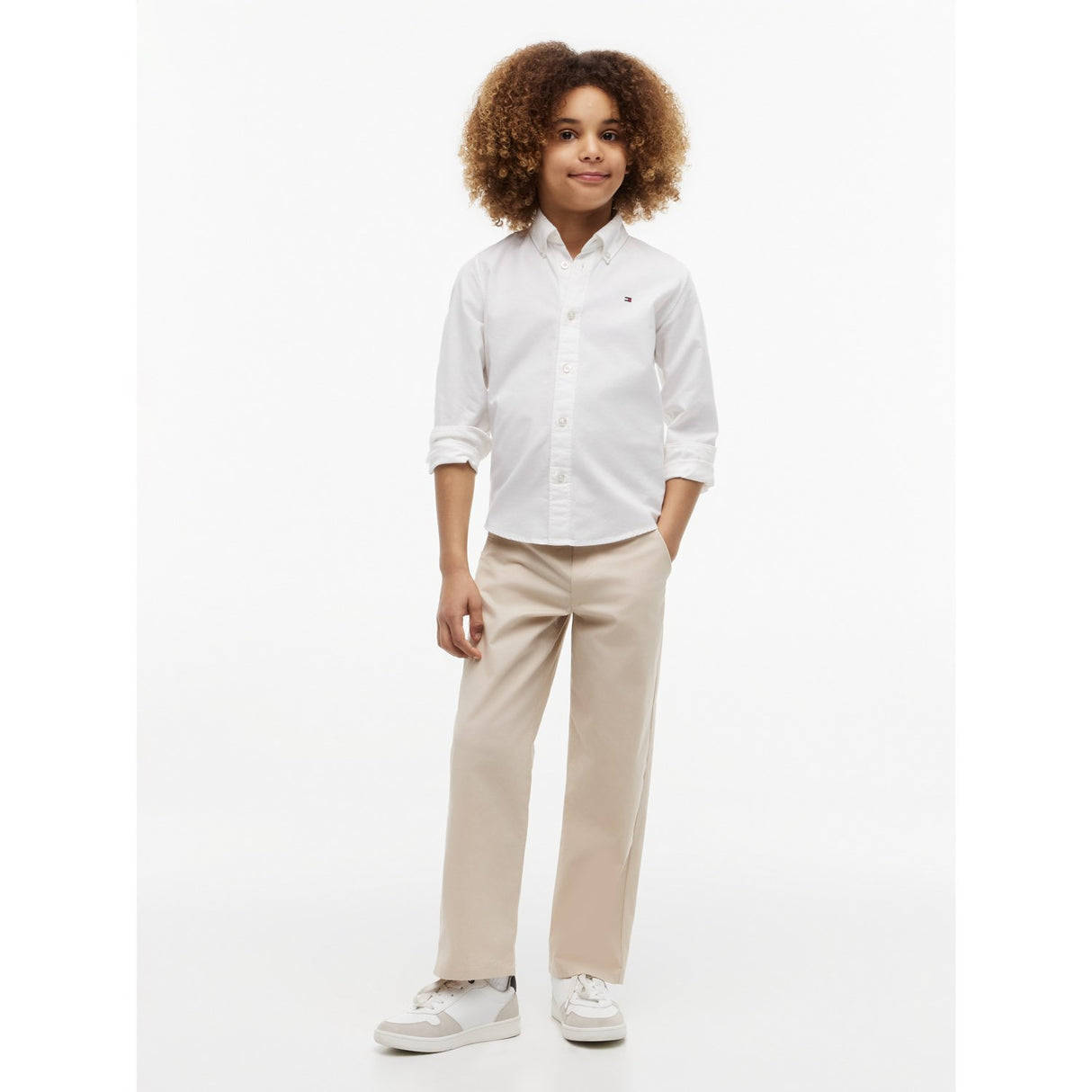 Tommy Hilfiger White Flag Oxford Shirt Ls