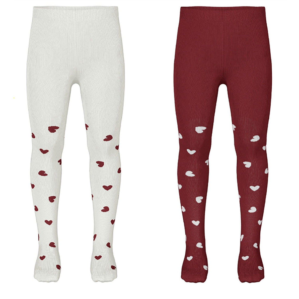 Name It Bright White Red Dahlia Nmfvichristmas 2-Pack Tights