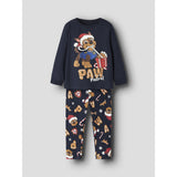 Name It Navy Blazer Nmmslavo Paw Ls Nightset Cplg