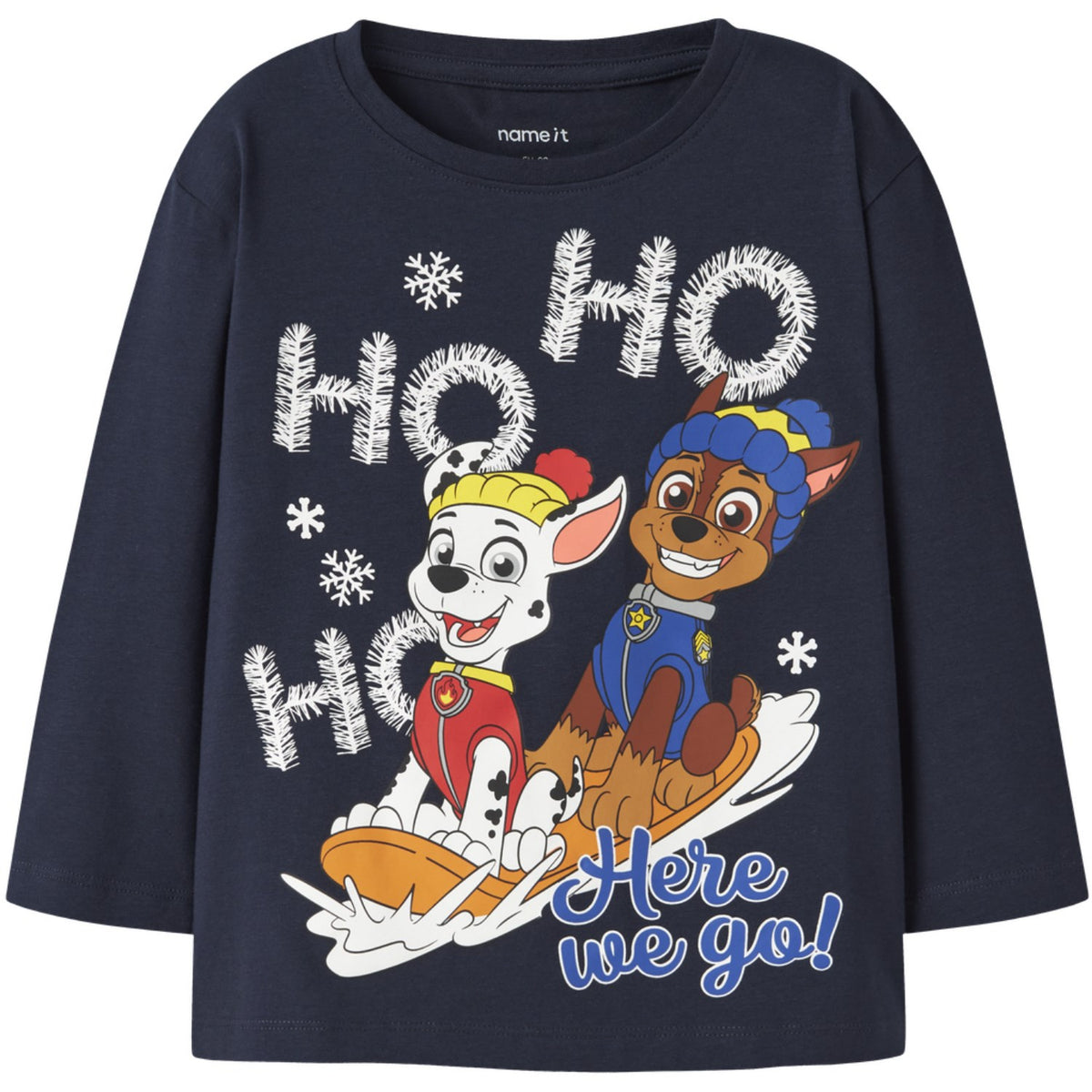 Name It Navy Blazer Nmmsanti Paw Ls Nreg Top Cplg